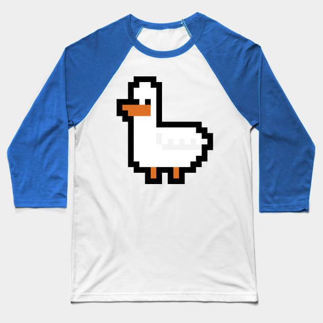 Pixel Duck Baseball T-Shirt by timbo